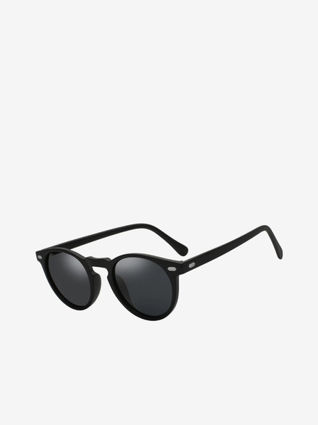 VEYREY Schwarze ovale polarisierte Sonnenbrille Veyrey Narino