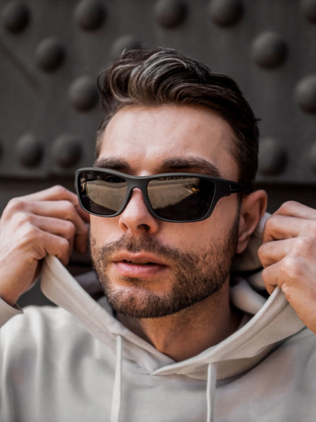 VEYREY Schwarze polarisierende Sonnenbrille VeyRey Gustav
