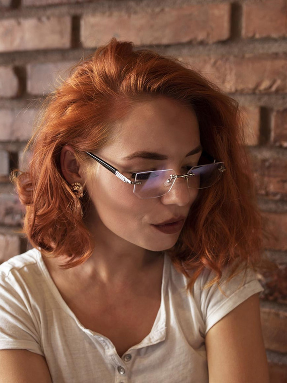 VEYREY Blaulichtblocker-Brille in Silber VeyRey Sallis