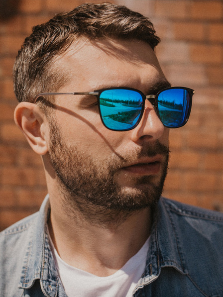 VEYREY Silberne polarisierende Unisex-Sonnenbrille Veyrey Tickles