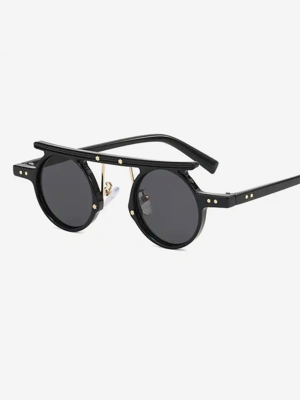 VEYREY Schwarze Unisex-Sonnenbrille VeyRey Steampunk Punnyostion