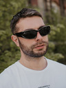 VEYREY Schwarze Unisex-Sport-Sonnenbrille VeyRey Steampunk Yolzalgil