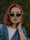 VEYREY Weiße Unisex-Sonnenbrille VeyRey Steampunk Telos