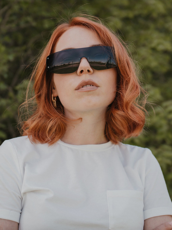 VEYREY Schwarze Unisex-Sonnenbrille VeyRey Binneon