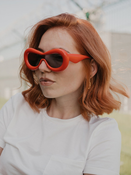 VEYREY Rote Unisex-Sonnenbrille VeyRey Sumphreon