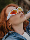 VEYREY Weiße Unisex-Sport-Sonnenbrille VeyRey Steampunk Gezrel