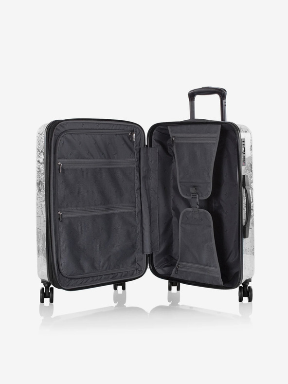 Heys Schwarz-weiß gemusterter Reisekoffer Heys Journey 3G M Schwarz/Weiß Karte