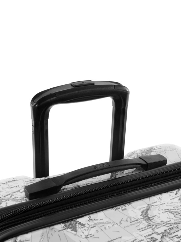 Heys Schwarz-weiß gemusterter Reisekoffer Heys Journey 3G M Schwarz/Weiß Karte