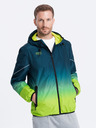 Ombre Clothing Grüne und petrolfarbene Herren-Sportjacke von Ombre Clothing