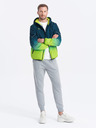 Ombre Clothing Grüne und petrolfarbene Herren-Sportjacke von Ombre Clothing
