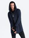 Ombre Clothing Dunkelblauer Herren-Kapuzenpullover Ombre Clothing