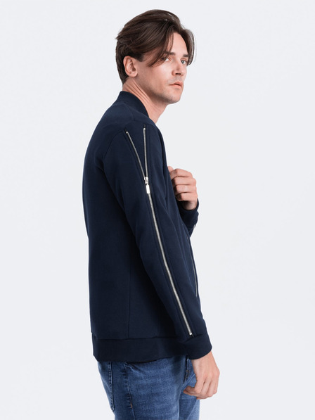 Ombre Clothing Dunkelblaue Herren-Bomber Ombre Clothing AMSTERDAM