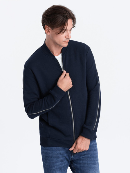 Ombre Clothing Dunkelblaue Herren-Bomber Ombre Clothing AMSTERDAM