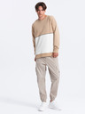 Ombre Clothing Weiß-beiges Herren-Sweatshirt Ombre Clothing