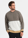 Ombre Clothing Weißes und graues Sweatshirt für Herren Ombre Clothing