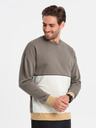 Ombre Clothing Weißes und graues Sweatshirt für Herren Ombre Clothing