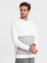 Ombre Clothing Graues und weißes Herren-Sweatshirt Ombre Clothing