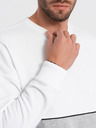 Ombre Clothing Graues und weißes Herren-Sweatshirt Ombre Clothing