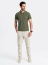 Ombre Clothing Grünes Herren-Poloshirt Basic Ombre Clothing