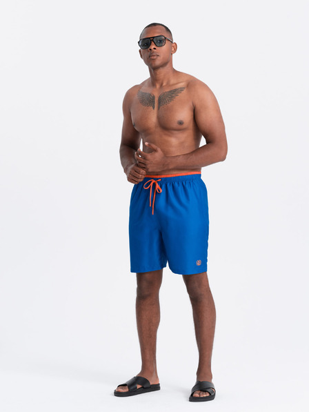 Ombre Clothing Blaue gerippte Herren-Badebekleidung Ombre Clothing