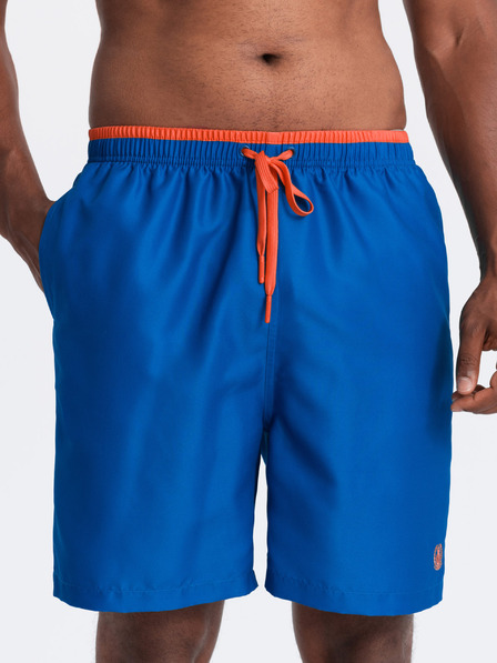 Ombre Clothing Blaue gerippte Herren-Badebekleidung Ombre Clothing