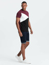 Ombre Clothing Burgunderfarbenes Herren-T-Shirt aus Baumwolle Ombre Clothing