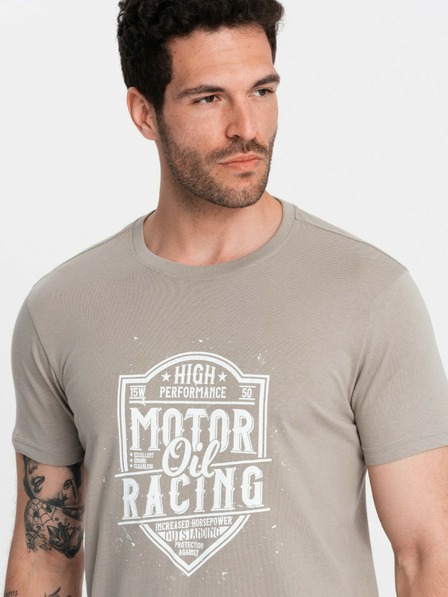 Ombre Clothing Graues bedrucktes Herren-T-Shirt Ombre Clothing