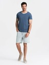 Ombre Clothing Dunkelblaues Herren-T-Shirt Ombre Clothing