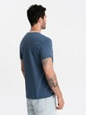 Ombre Clothing Dunkelblaues Herren-T-Shirt Ombre Clothing