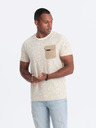 Ombre Clothing Hellbraunes Herren-Taschen-T-Shirt Ombre Clothing