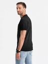 Ombre Clothing Schwarzes gestreiftes Herren-T-Shirt Ombre Clothing