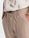 Ombre Clothing Hellbraune Herren Chino-Hose mit Leinen Ombre Clothing