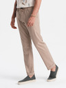 Ombre Clothing Hellbraune Herren Chino-Hose mit Leinen Ombre Clothing