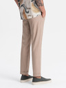 Ombre Clothing Hellbraune Herren Chino-Hose mit Leinen Ombre Clothing