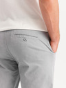 Ombre Clothing Hellgraue Herren-Chinohose mit Ziergürtel Ombre Clothing
