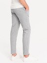 Ombre Clothing Hellgraue Herren-Chinohose mit Ziergürtel Ombre Clothing