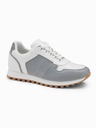 Ombre Clothing Weiße und graue Herren-Turnschuhe Ombre Clothing