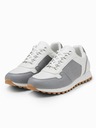 Ombre Clothing Weiße und graue Herren-Turnschuhe Ombre Clothing