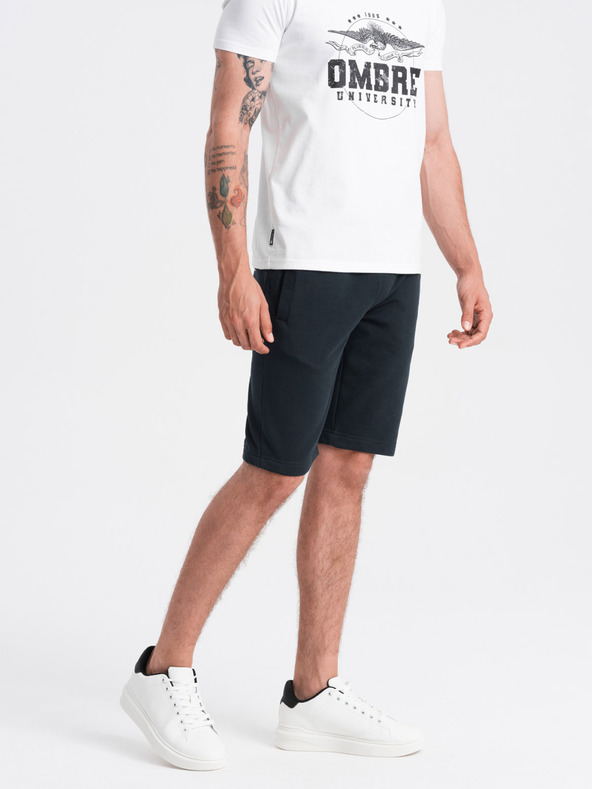 Ombre Clothing Schwarze Herren-Trainingsanzug-Shorts Ombre Clothing