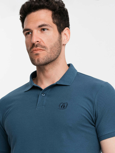 Ombre Clothing Blaues Herren-Poloshirt Basic Ombre Clothing