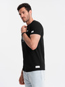 Ombre Clothing Schwarzes bedrucktes Herren-T-Shirt Ombre Clothing