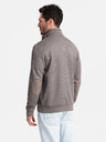 Ombre Clothing Graue Herrenjacke mit hohem Kragen und Fleece-Innenseite Ombre Clothing