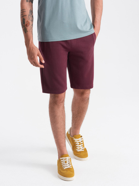 Ombre Clothing Burgunderfarbene Herren-Trainingsanzug-Shorts Ombre Clothing