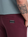 Ombre Clothing Burgunderfarbene Herren-Trainingsanzug-Shorts Ombre Clothing