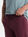 Ombre Clothing Burgunderfarbene Herren-Trainingsanzug-Shorts Ombre Clothing