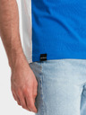 Ombre Clothing Weißes und blaues Herren-T-Shirt aus Baumwolle Ombre Clothing