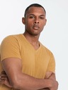 Ombre Clothing Senffarbenes Herren T-Shirt aus Baumwolle mit Rundhalsausschnitt Ombre Clothing
