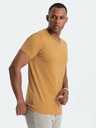 Ombre Clothing Senffarbenes Herren T-Shirt aus Baumwolle mit Rundhalsausschnitt Ombre Clothing