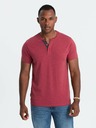 Ombre Clothing Rotes Herren T-Shirt mit Rundhalsausschnitt Ombre Clothing