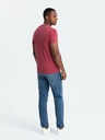 Ombre Clothing Rotes Herren T-Shirt mit Rundhalsausschnitt Ombre Clothing